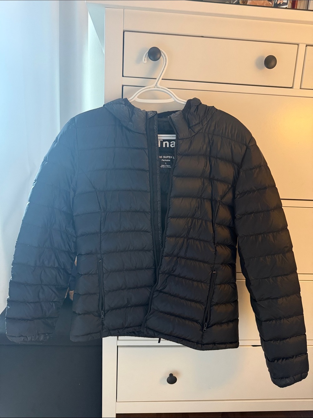 Tna Botanie Super Light Packable Puffer Jacket Black